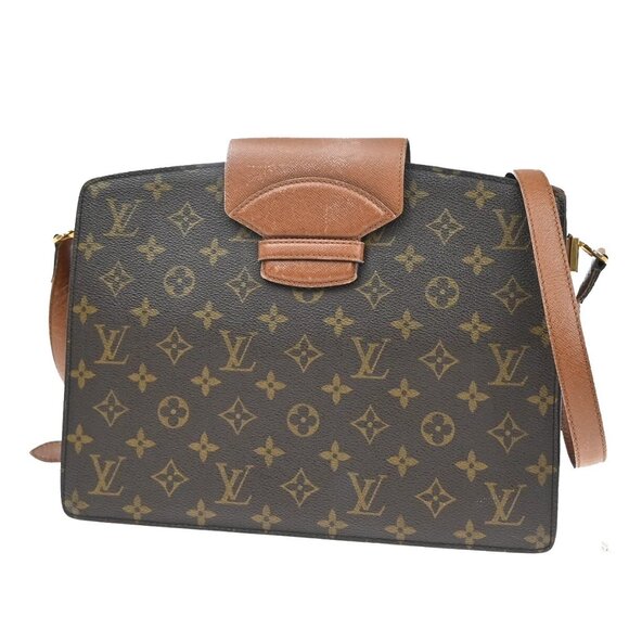LOUIS VUITTON Courcelles Shoulder Bag Monogram Leather Brown M51375 86YH461 - Picture 1 of 16